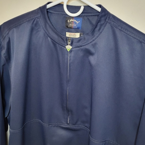 Callaway Golf 1/2 Zip Rain Windbreaker Jacket - Navy - Size Medium - EUC - Picture 3 of 8